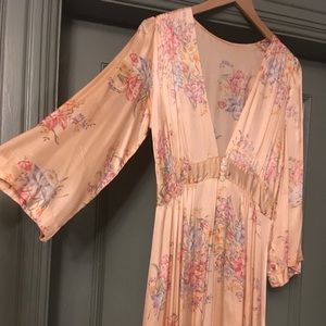 Vintage silk floral robe